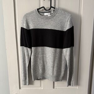 Calvin Klein Gray and Black Men's Sweater